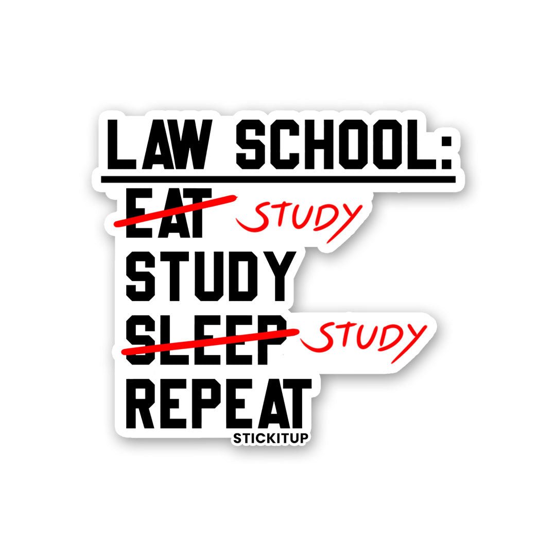 Law School Sticker waterproof vinyl decal for laptop, bike, car & bottle