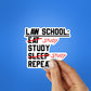 Law School Sticker waterproof vinyl decal for laptop, bike, car & bottle