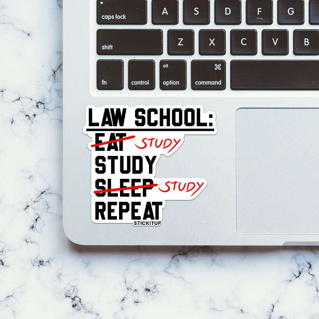 Law School Sticker waterproof vinyl decal for laptop, bike, car & bottle