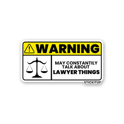 Lawyer Things Sticker waterproof vinyl decal for laptop, bike, car & bottle