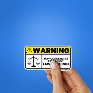 Lawyer Things Sticker waterproof vinyl decal for laptop, bike, car & bottle