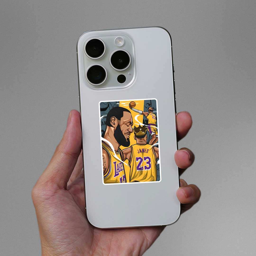 Lebron James Sticker waterproof vinyl decal for laptop, bike, car & bottle