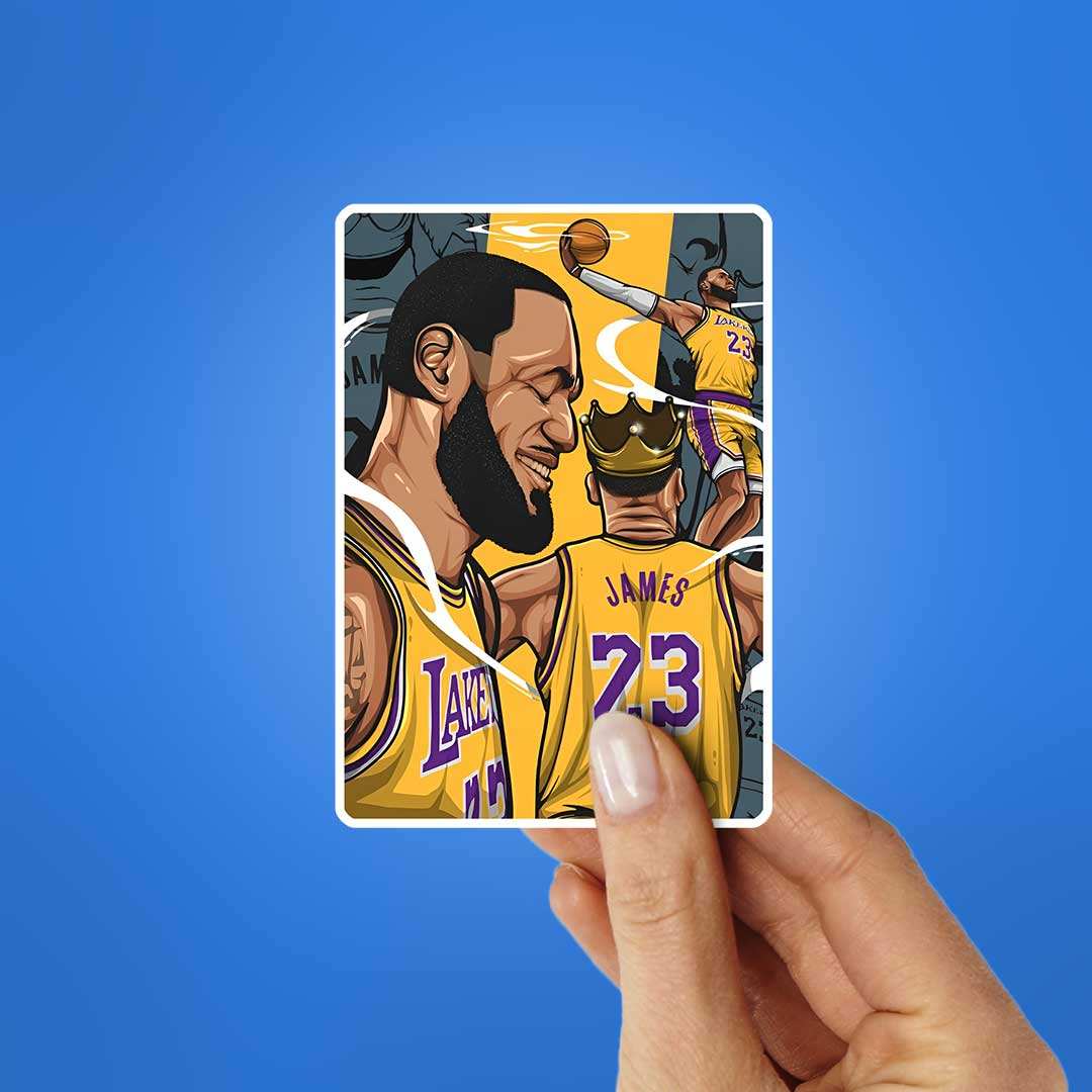Lebron James Sticker waterproof vinyl decal for laptop, bike, car & bottle