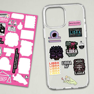 Libra Sheet waterproof vinyl decal for laptop, bike, car & bottle