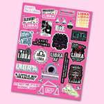 Libra Sheet waterproof vinyl decal for laptop, bike, car & bottle