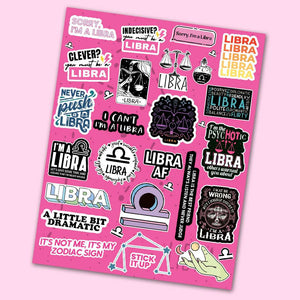 Libra Sheet waterproof vinyl decal for laptop, bike, car & bottle