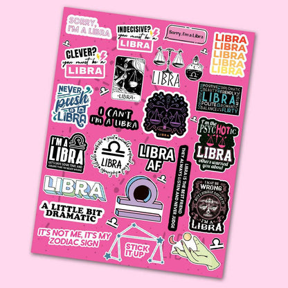 Libra Sheet waterproof vinyl decal for laptop, bike, car & bottle