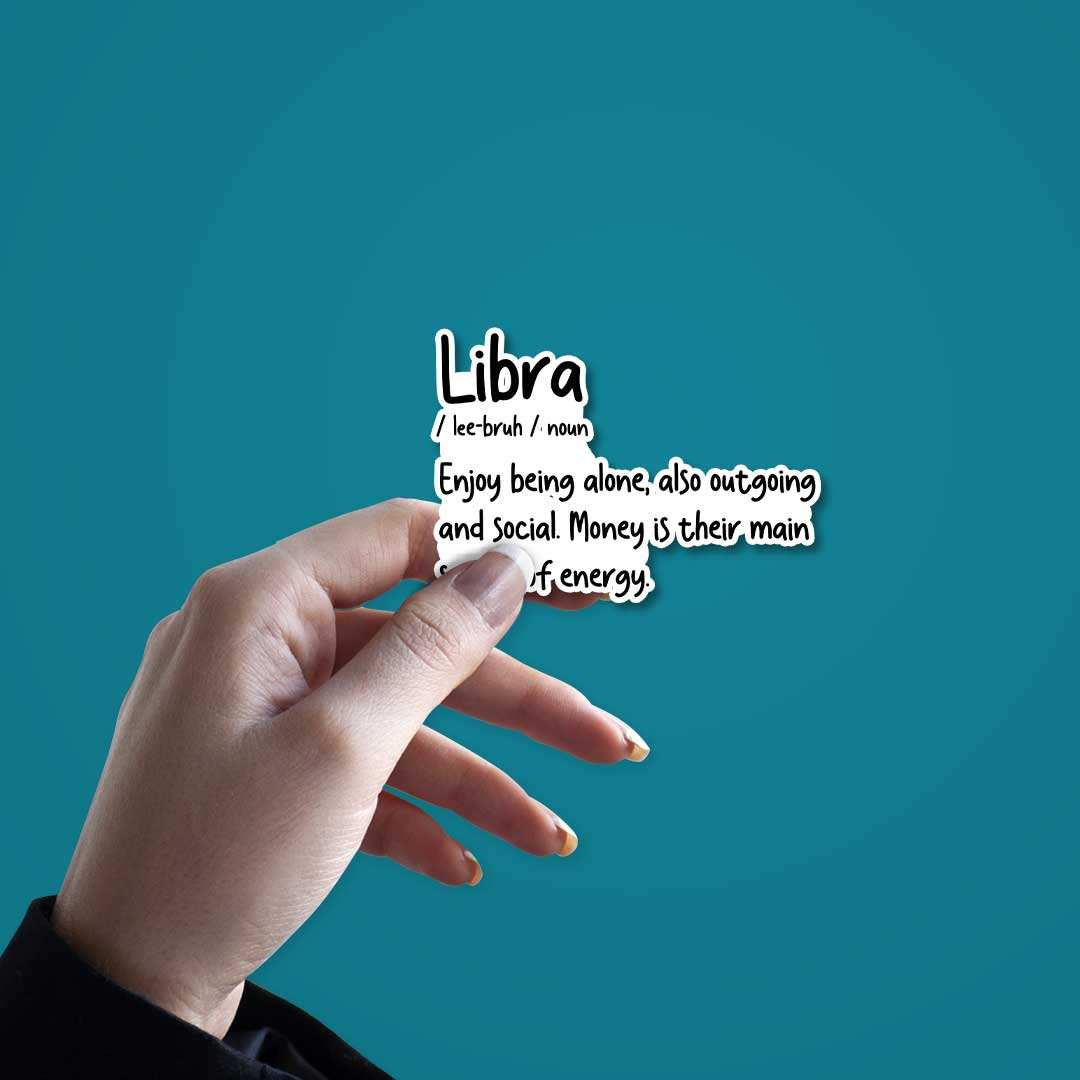 Libra Sticker waterproof vinyl decal for laptop, bike, car & bottle