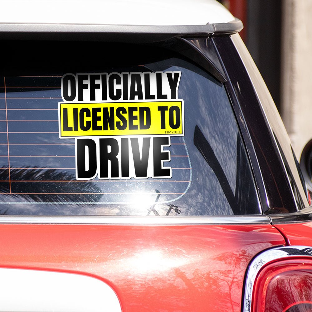 Licensed to Bumper Sticker waterproof vinyl decal for laptop, bike, car & bottle