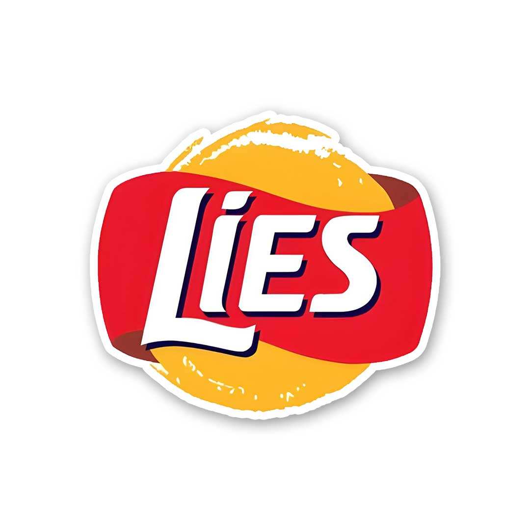 Lies Sticker waterproof vinyl decal for laptop, bike, car & bottle