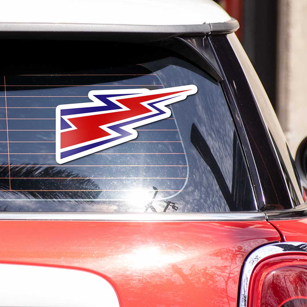 Lightning Bolt Bumper Sticker waterproof vinyl decal for laptop, bike, car & bottle