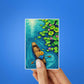 Lily Pond Rowboat Glitter Sticker