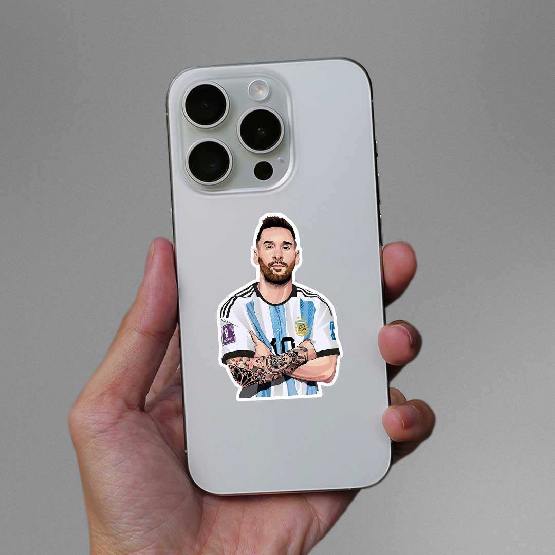 Lionel Messi Argentina Sticker waterproof vinyl decal for laptop, bike, car & bottle
