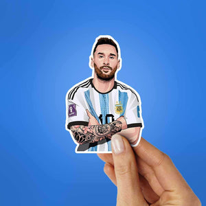 Lionel Messi Argentina Sticker waterproof vinyl decal for laptop, bike, car & bottle