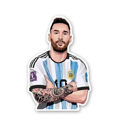 Lionel Messi Argentina Sticker waterproof vinyl decal for laptop, bike, car & bottle