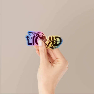 Liquid Holographic Stickers waterproof vinyl decal for laptop, bike, car & bottle
