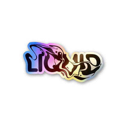 Liquid Holographic Stickers waterproof vinyl decal for laptop, bike, car & bottle