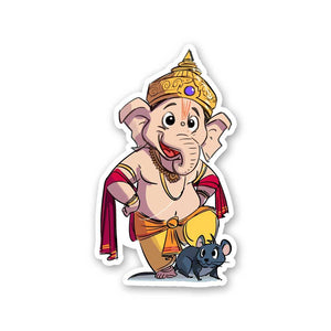 Little Ganesha Sticker waterproof vinyl decal for laptop, bike, car & bottle