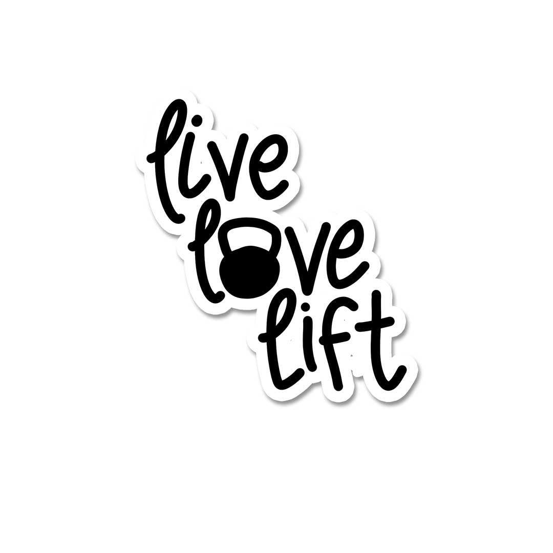 Live Love Lift Sticker - Stickers | STICK IT UP