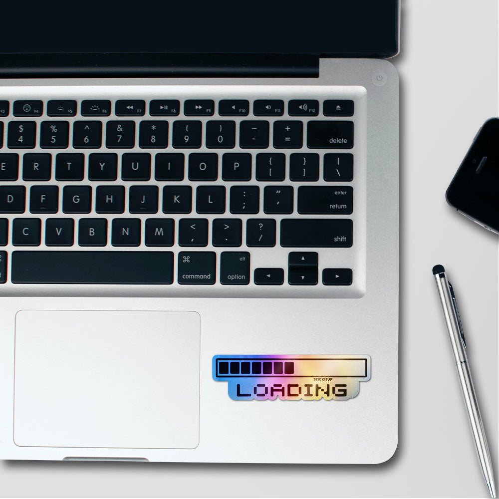 Loading Sticker Holographic Stickers waterproof vinyl decal for laptop, bike, car & bottle