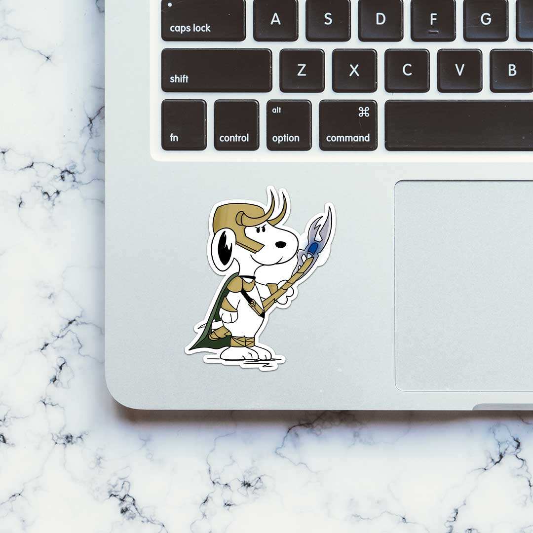 Loki - Dog Sticker waterproof vinyl decal for laptop, bike, car & bottle