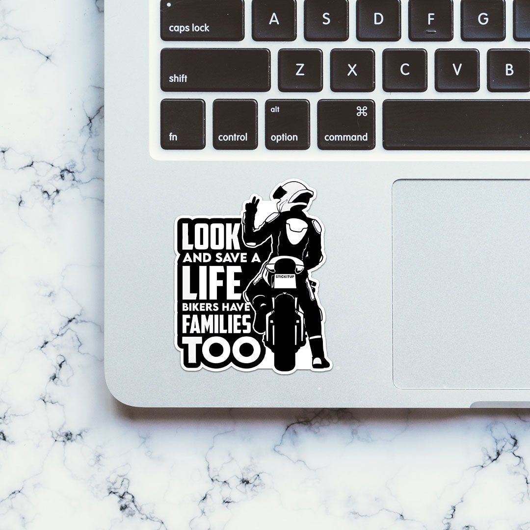 Look And Save A Life Sticker waterproof vinyl decal for laptop, bike, car & bottle