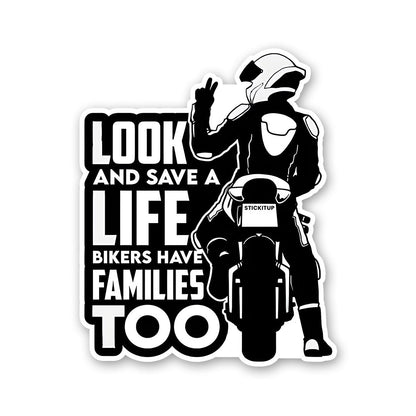 Look And Save A Life Sticker waterproof vinyl decal for laptop, bike, car & bottle