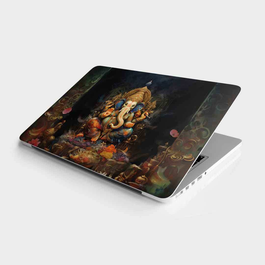 Lord Ganesha Laptop skin waterproof vinyl decal for laptop, bike, car & bottle