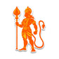 Lord Hanuman 2.0 Bumper Sticker waterproof vinyl decal for laptop, bike, car & bottle