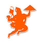 Lord Hanuman Bumper Sticker waterproof vinyl decal for laptop, bike, car & bottle