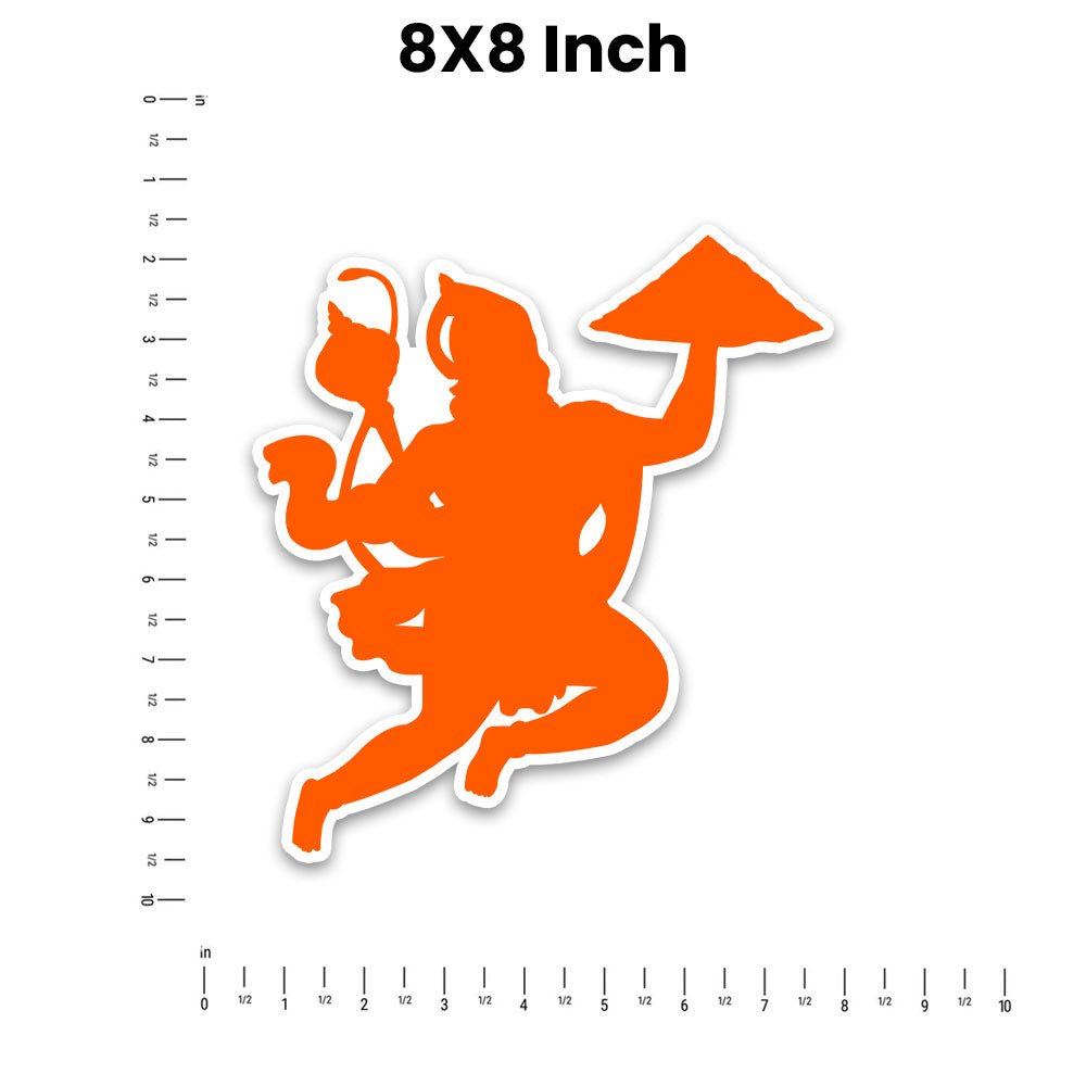 Lord Hanuman Bumper Sticker waterproof vinyl decal for laptop, bike, car & bottle
