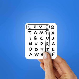 Love Hurts Sticker waterproof vinyl decal for laptop, bike, car & bottle