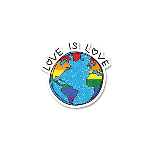 LOVE IS LOVE Sticker waterproof vinyl decal for laptop, bike, car & bottle