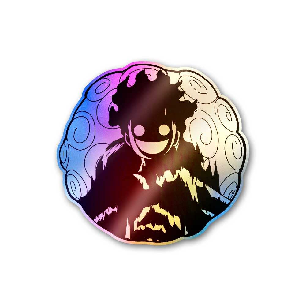 Luffy Awakening Holographic Sticker waterproof vinyl decal for laptop, bike, car & bottle