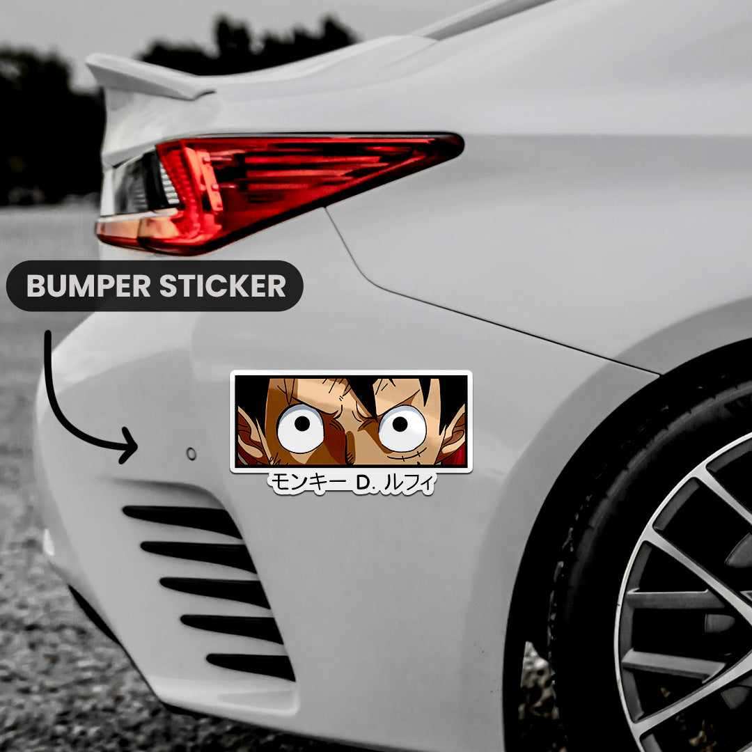 Luffy Eyes Bumper Sticker waterproof vinyl decal for laptop, bike, car & bottle
