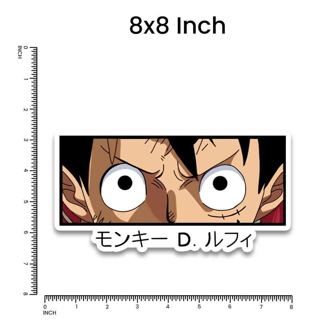 Luffy Eyes Bumper Sticker waterproof vinyl decal for laptop, bike, car & bottle