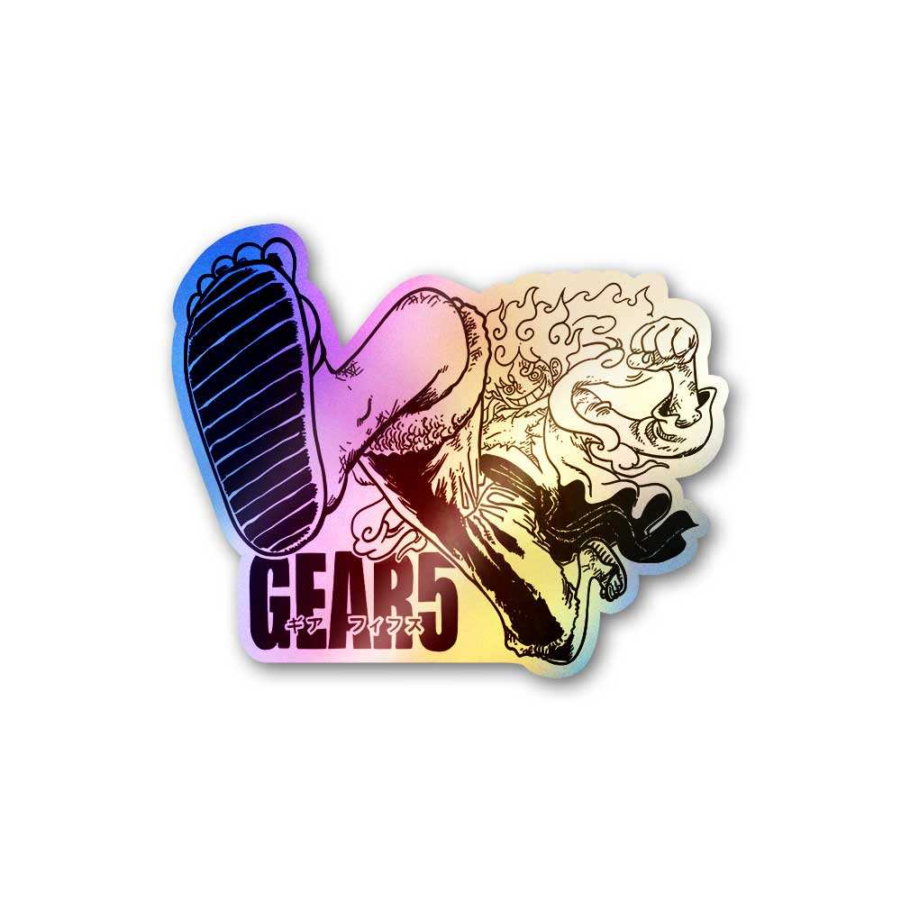 Luffy Gear 5 Holographic Sticker - Holographic stickers | STICK IT UP