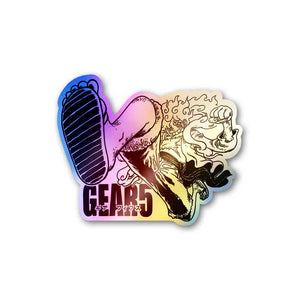 Luffy Gear 5 Holographic Sticker waterproof vinyl decal for laptop, bike, car & bottle