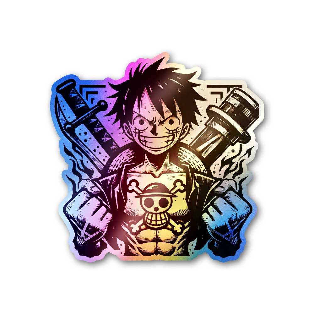 Luffy Holographic Sticker - Holographic stickers | STICK IT UP