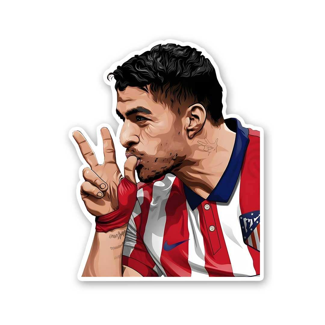 Luis Suarez Sticker waterproof vinyl decal for laptop, bike, car & bottle