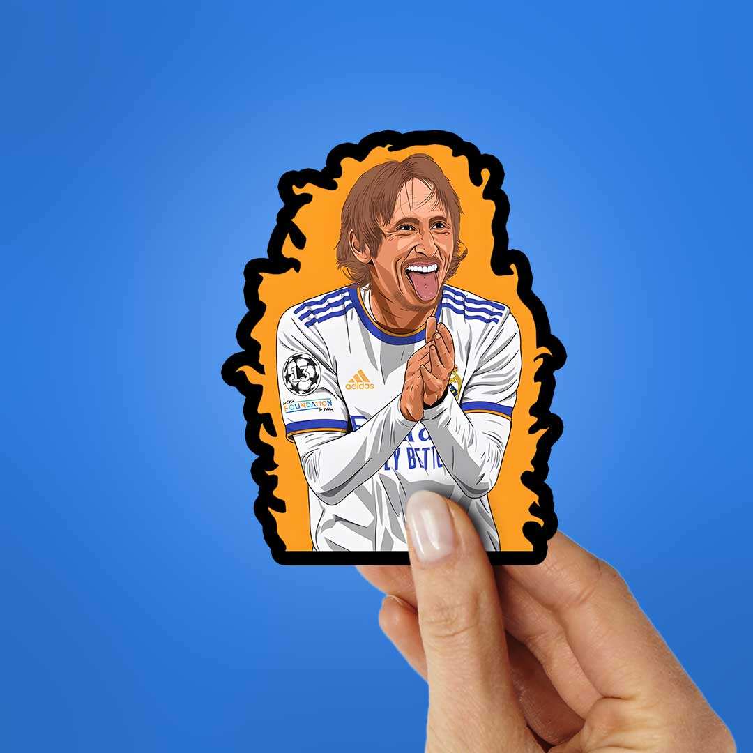 Luka Modric Sticker waterproof vinyl decal for laptop, bike, car & bottle