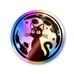 Magical Cat Holographic Stickers waterproof vinyl decal for laptop, bike, car & bottle