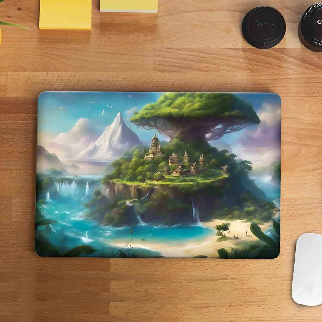Magical Island Laptop skin waterproof vinyl decal for laptop, bike, car & bottle