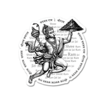 Mahabali Hanuman Sticker waterproof vinyl decal for laptop, bike, car & bottle