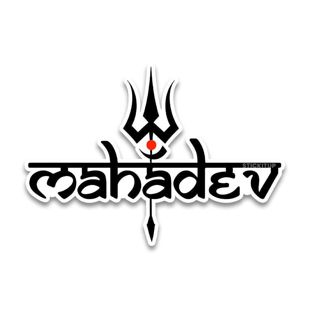 mahadev Bumper Sticker waterproof vinyl decal for laptop, bike, car & bottle