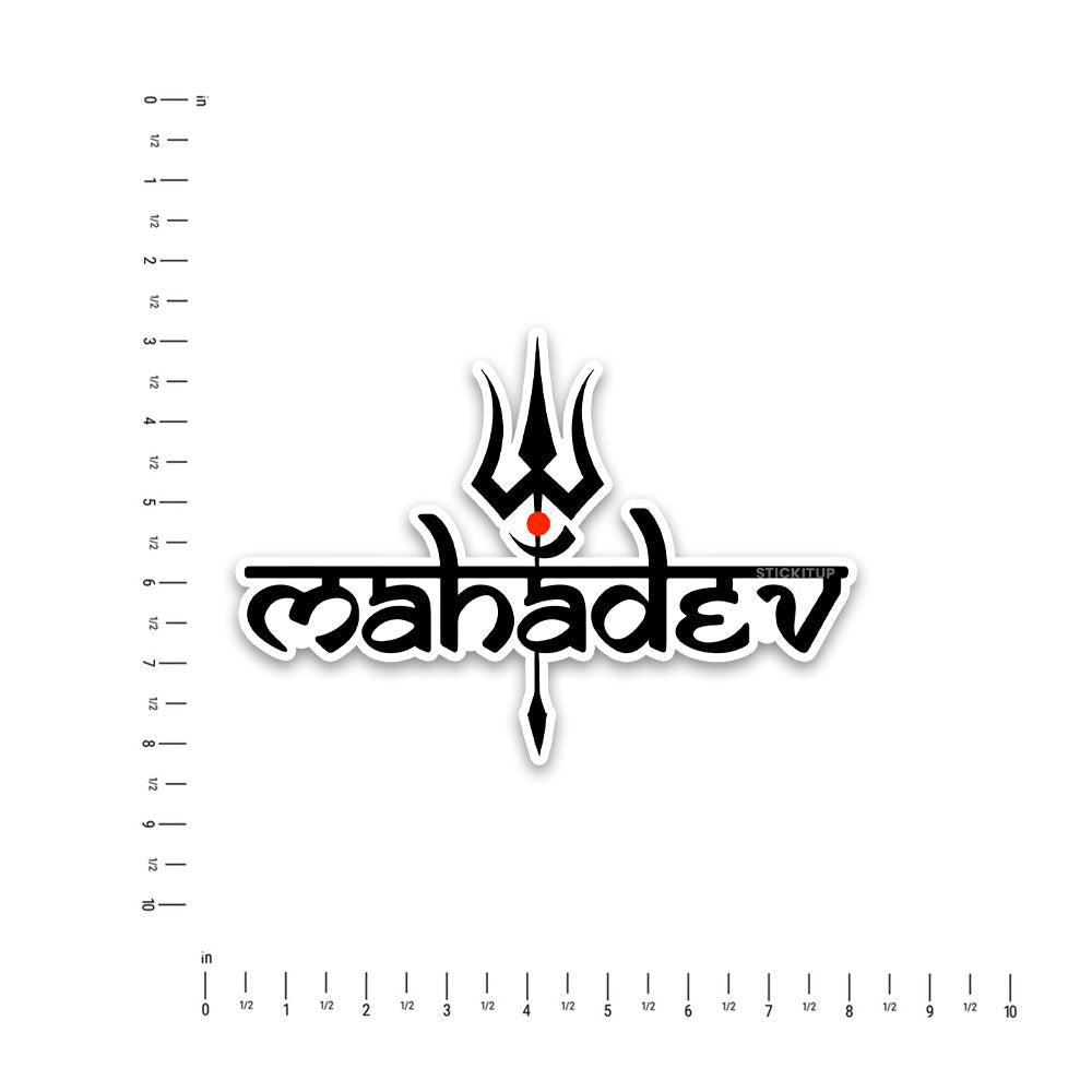 mahadev Bumper Sticker waterproof vinyl decal for laptop, bike, car & bottle