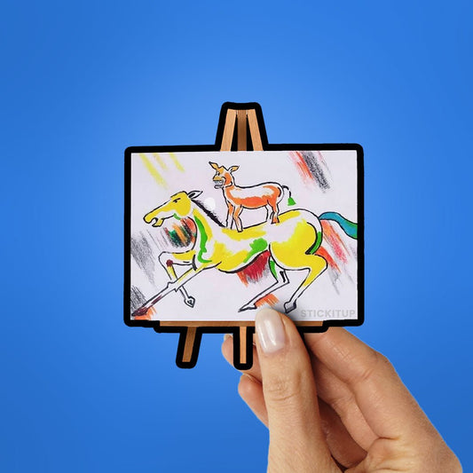 Majnu Bhai Painting Sticker - STICK IT UP