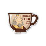 Make Tea Not War Sticker waterproof vinyl decal for laptop, bike, car & bottle