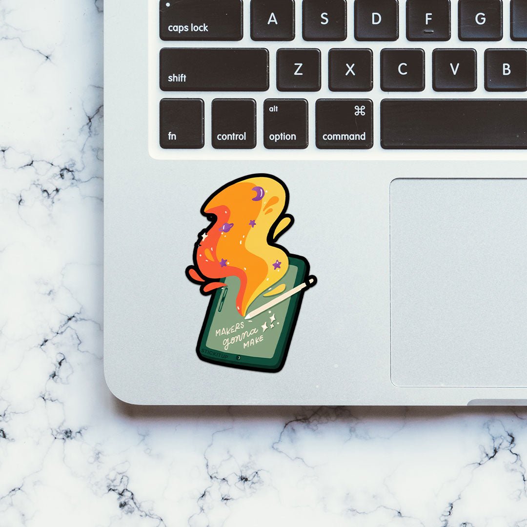 Maker S Magic Sticker waterproof vinyl decal for laptop, bike, car & bottle