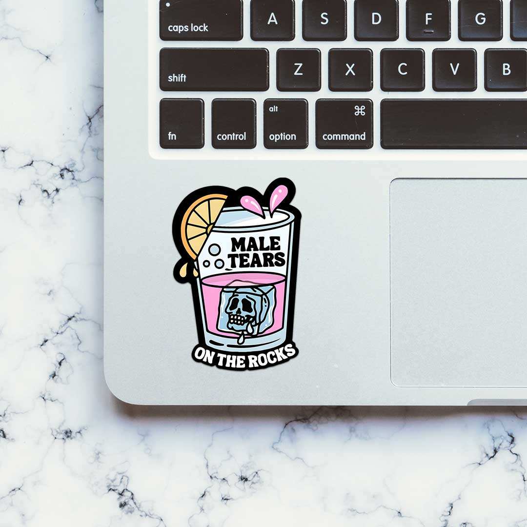 Male Tears On Rocks Sticker waterproof vinyl decal for laptop, bike, car & bottle